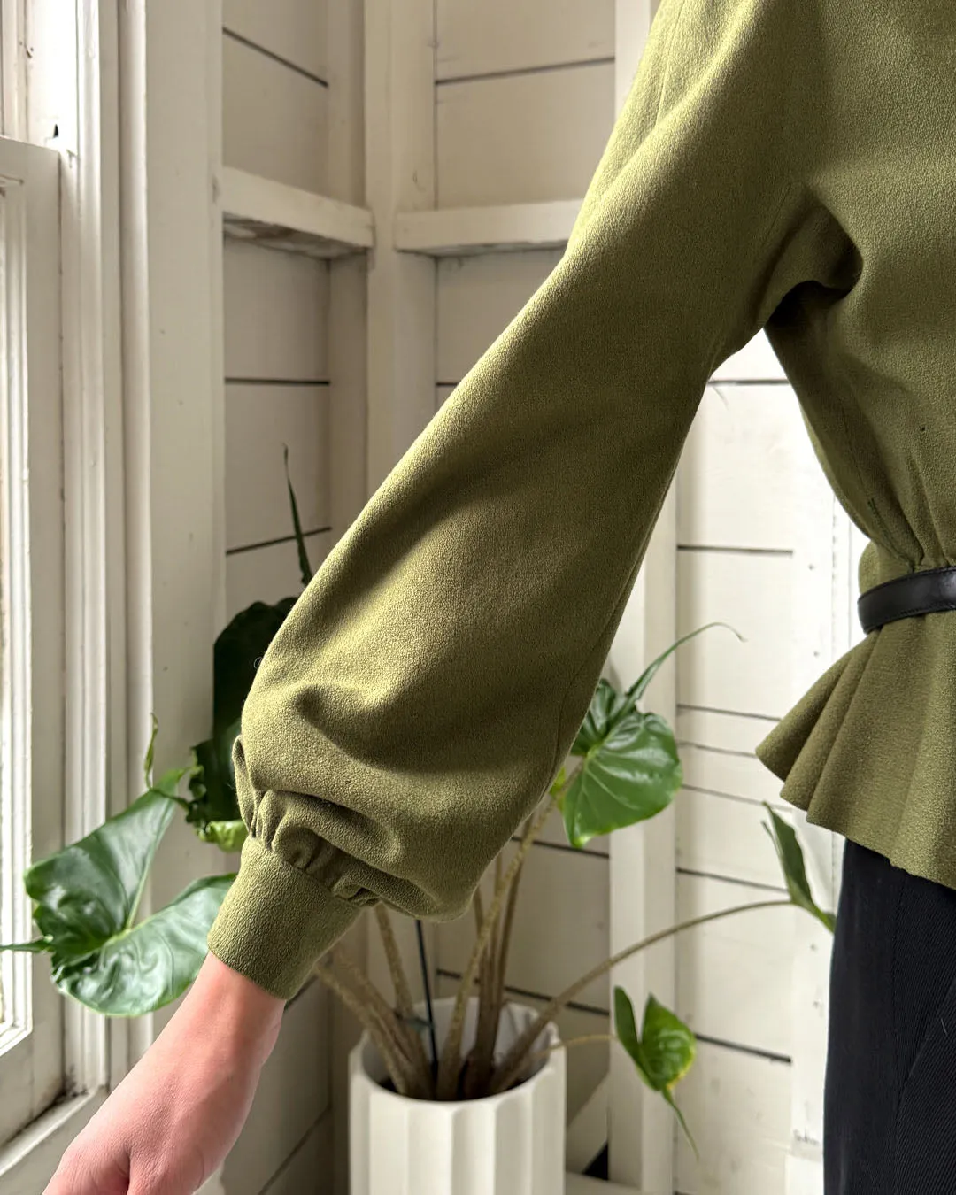 40s Green Wool Jacket | S
