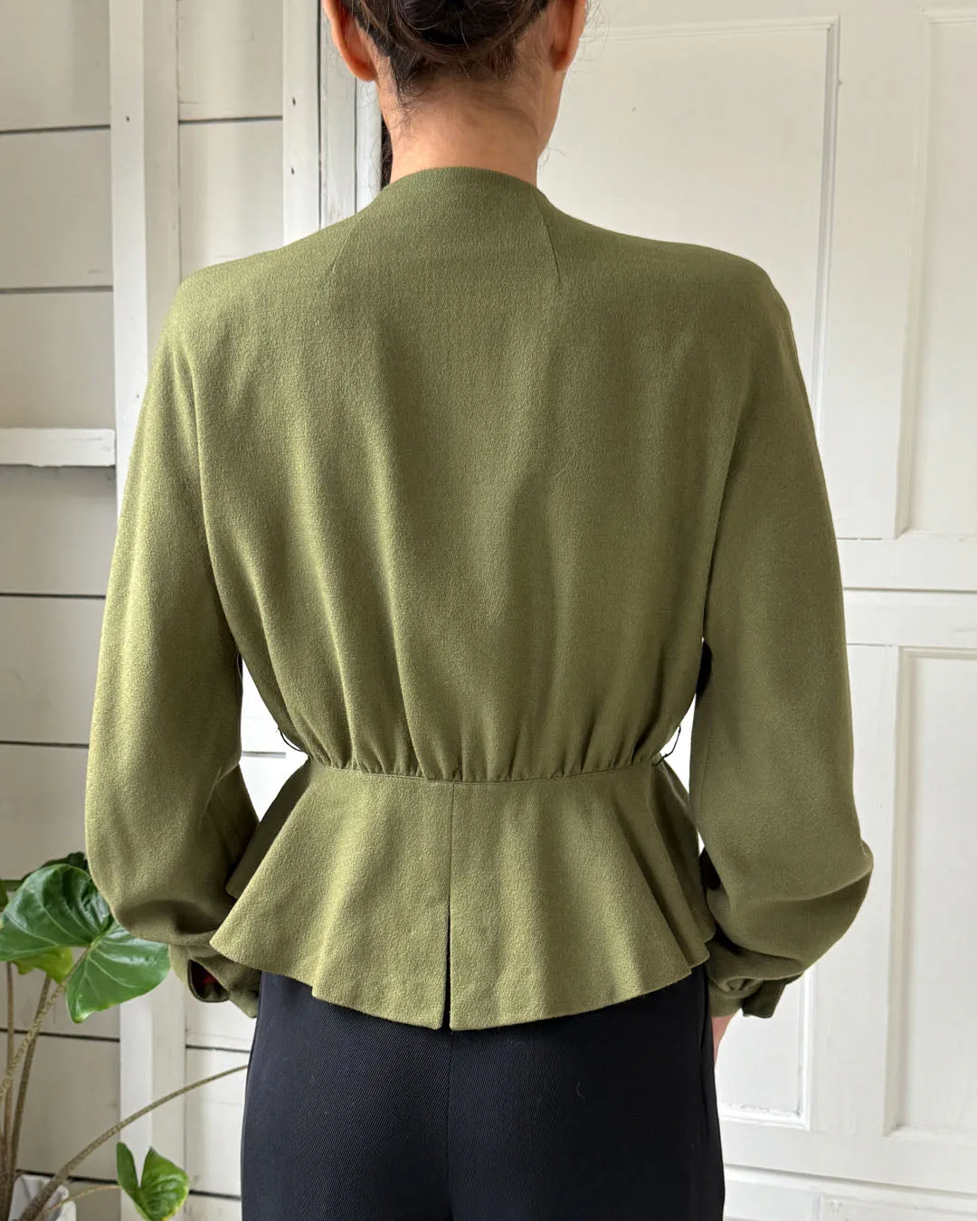 40s Green Wool Jacket | S