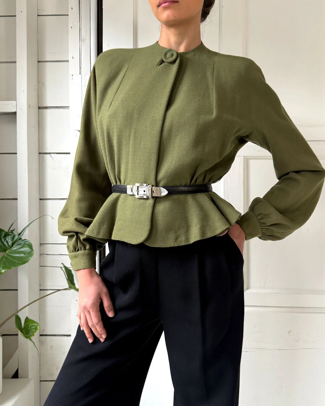40s Green Wool Jacket | S