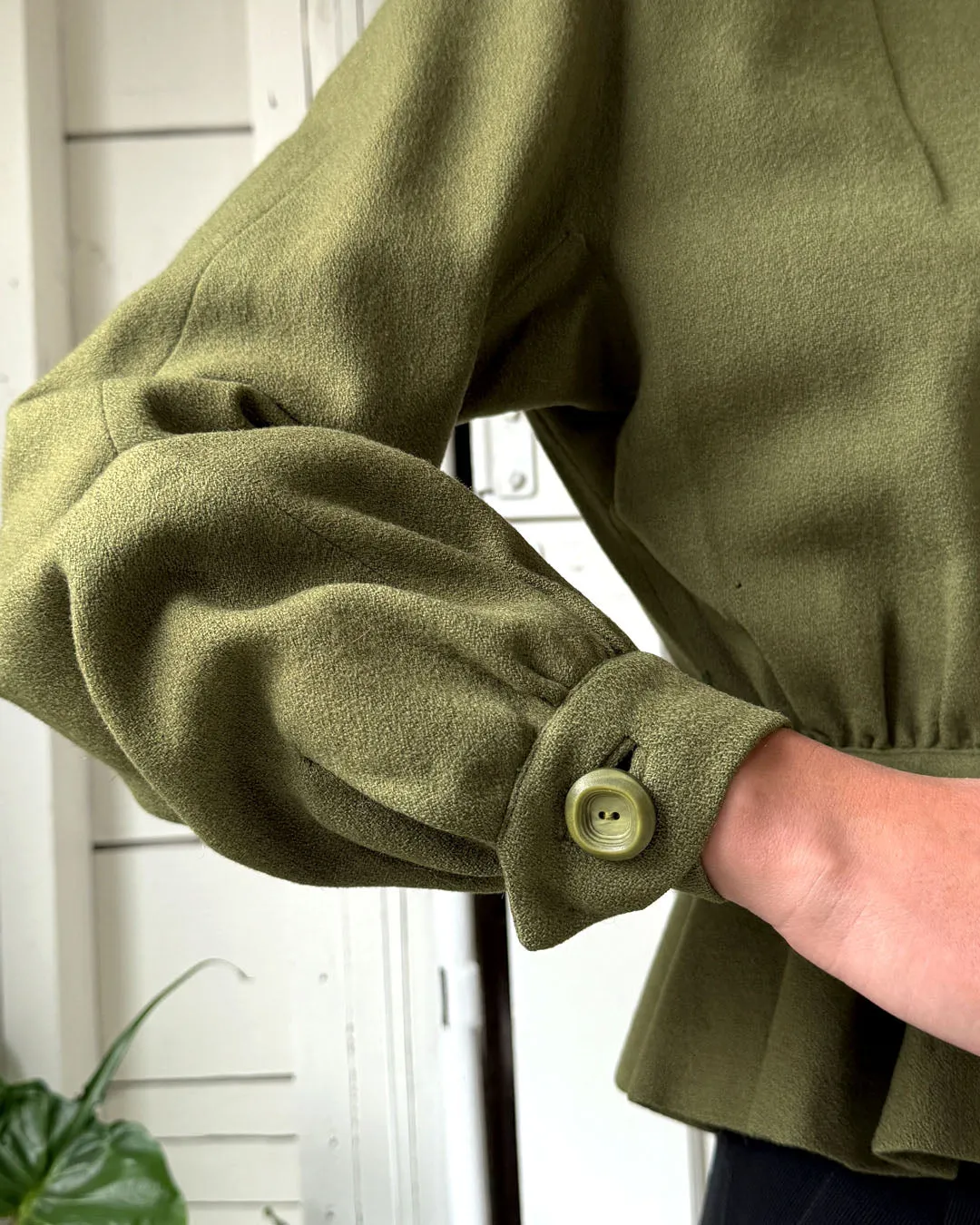 40s Green Wool Jacket | S