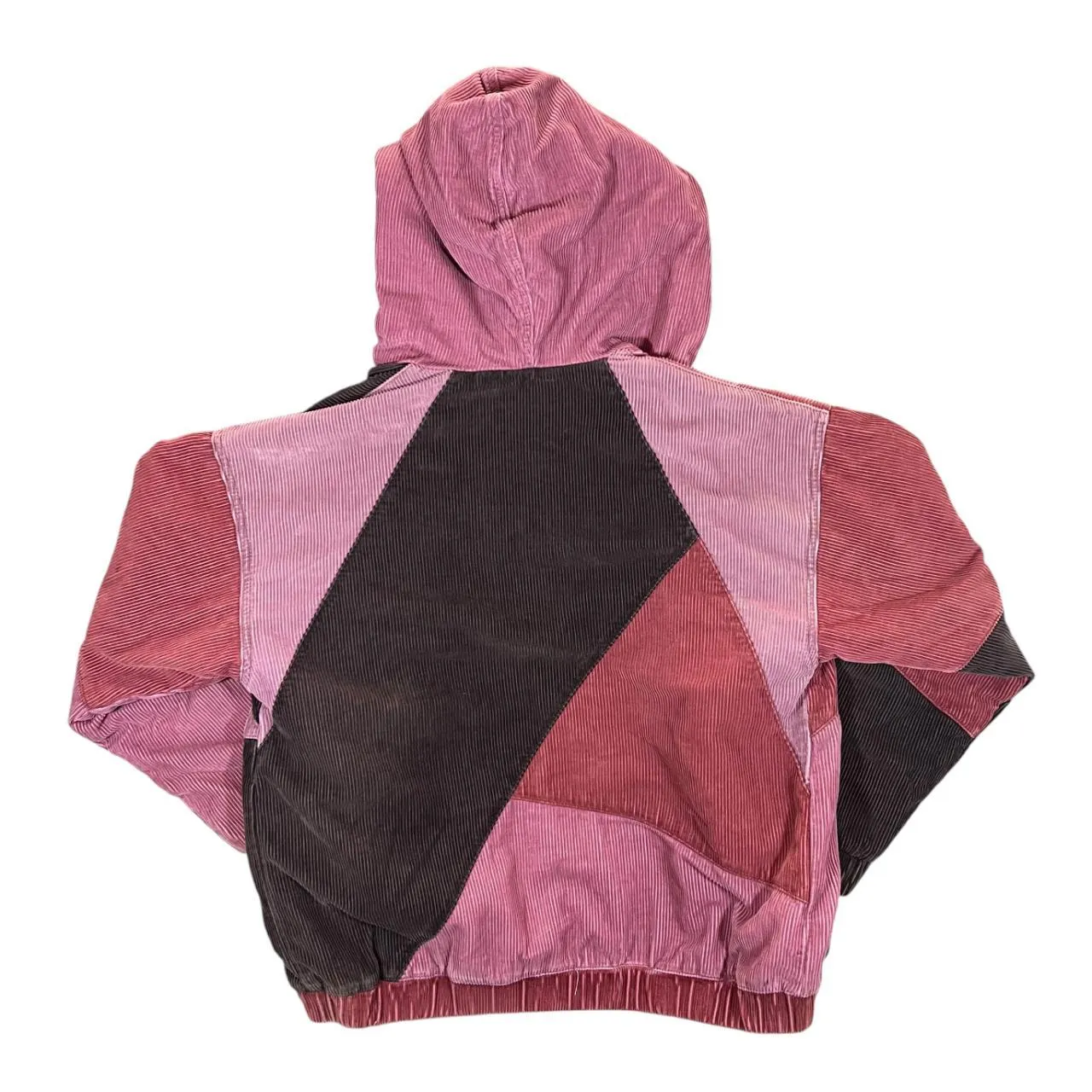 BDG Urban Outfitters Corduroy Cord Patchwork Hooded Lightly Padded Jacket