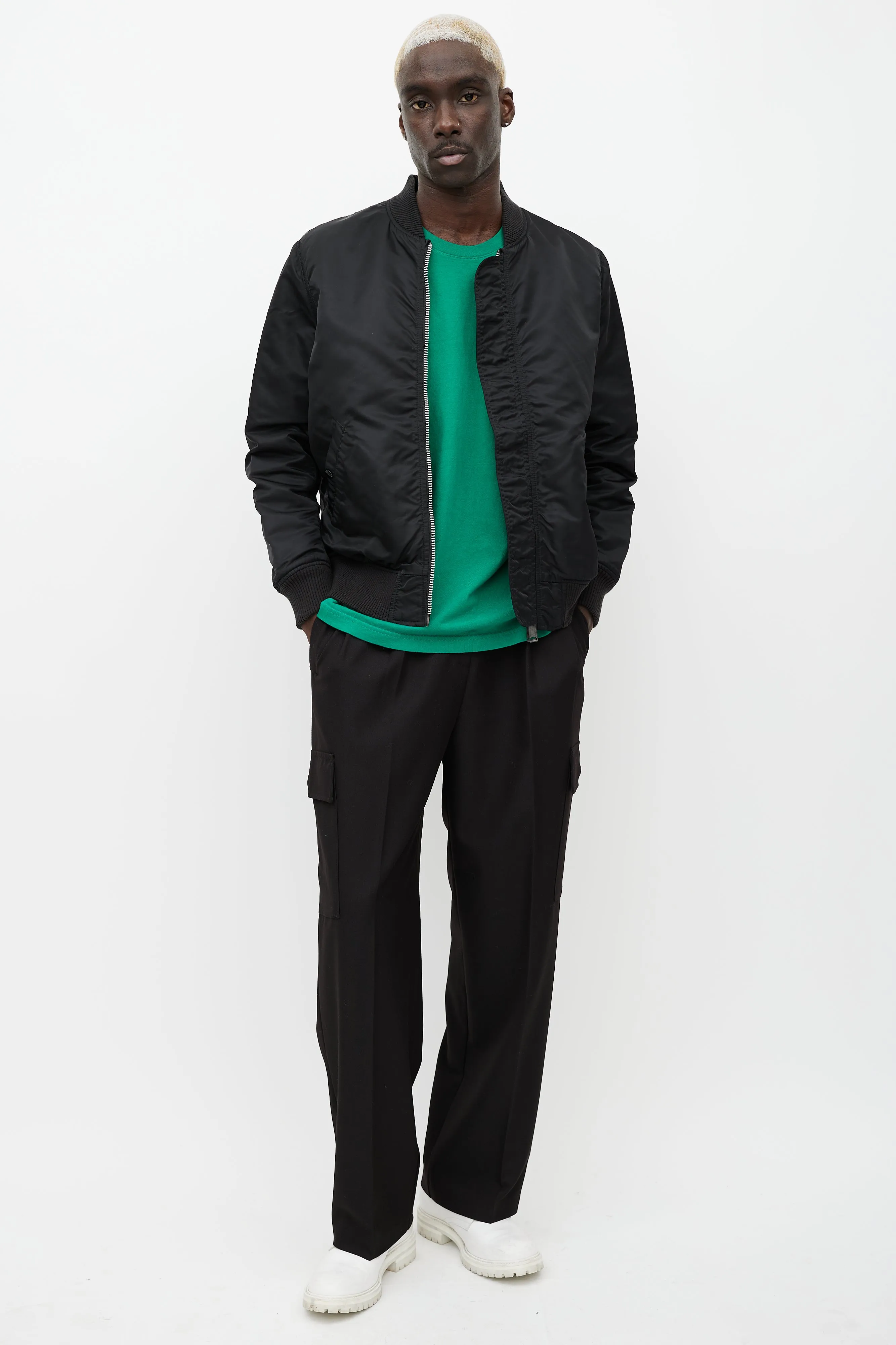 Black US Flag Reversible Jacket