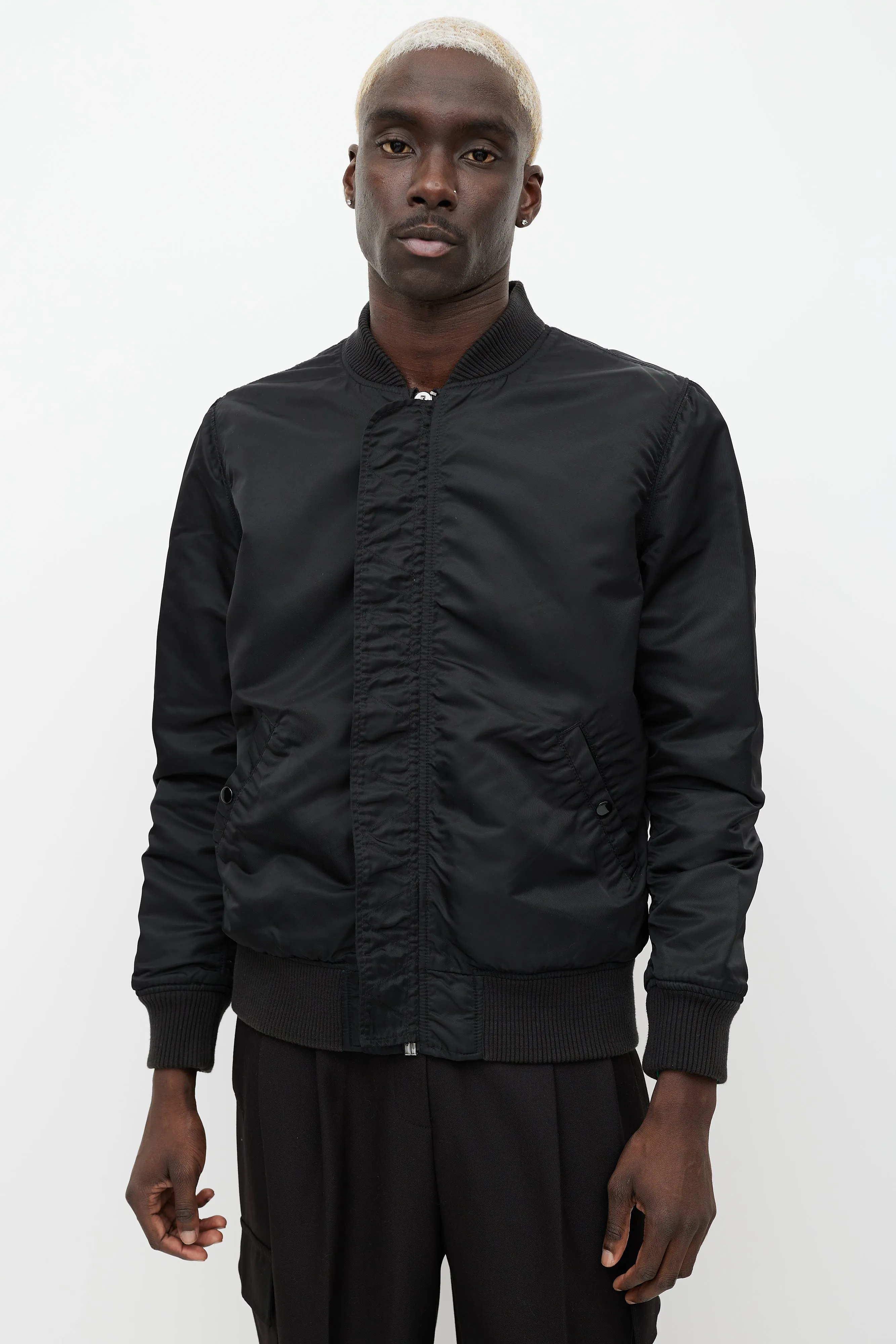 Black US Flag Reversible Jacket