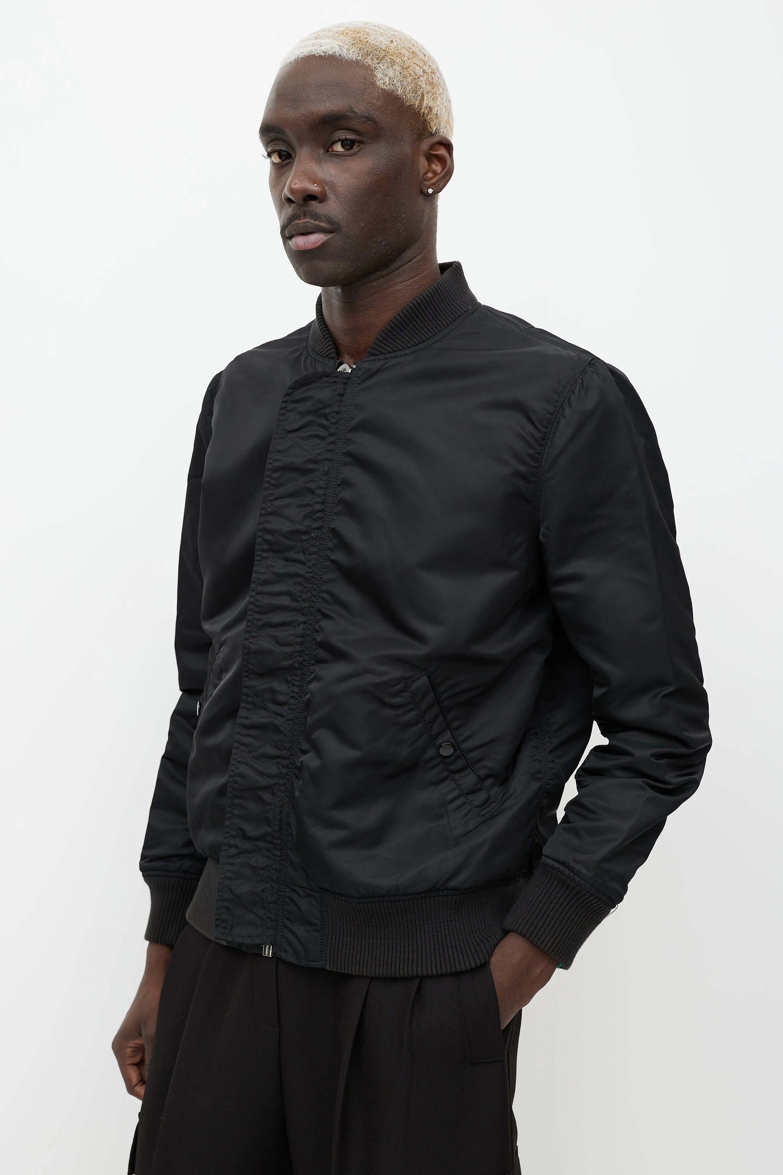 Black US Flag Reversible Jacket