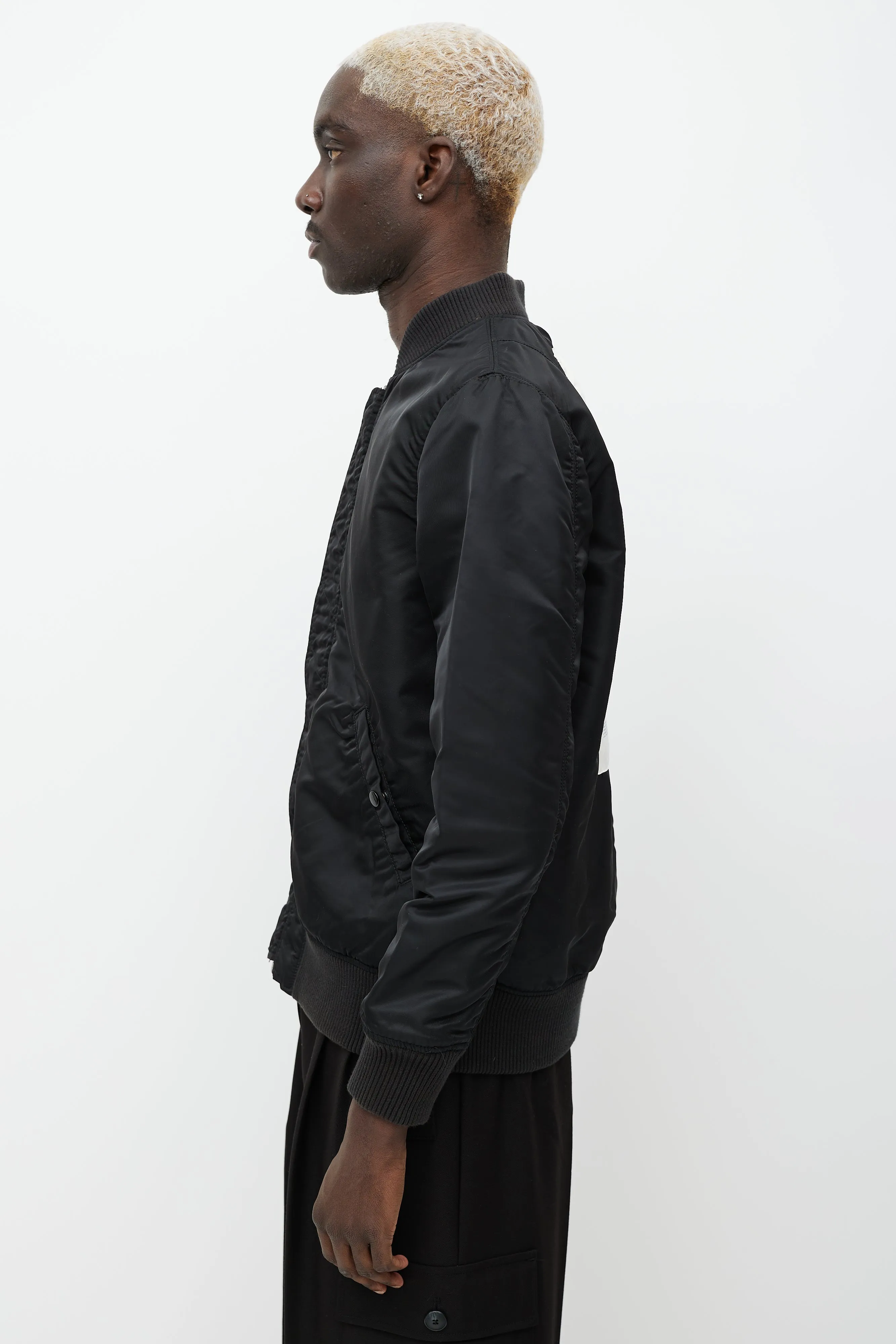 Black US Flag Reversible Jacket
