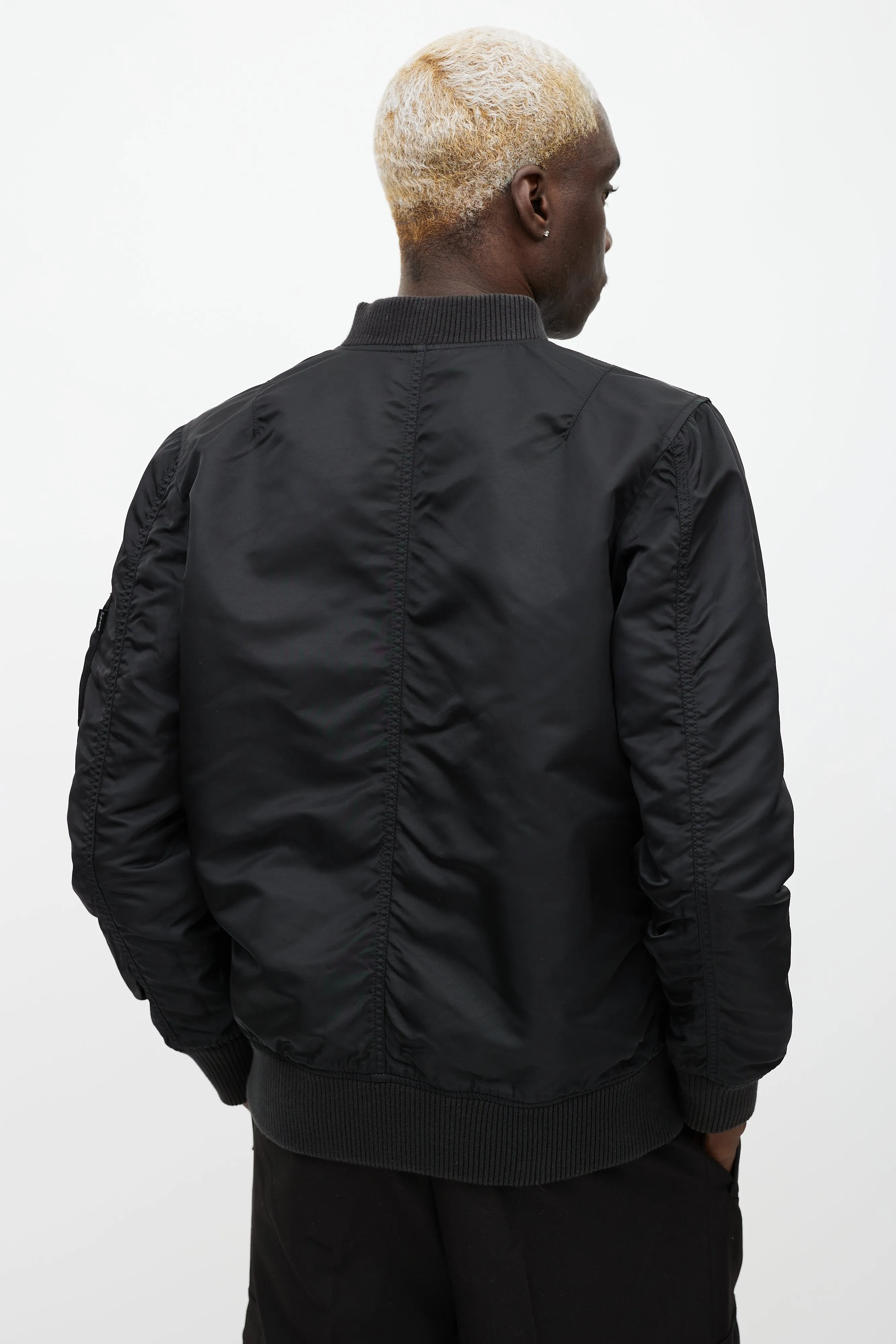 Black US Flag Reversible Jacket