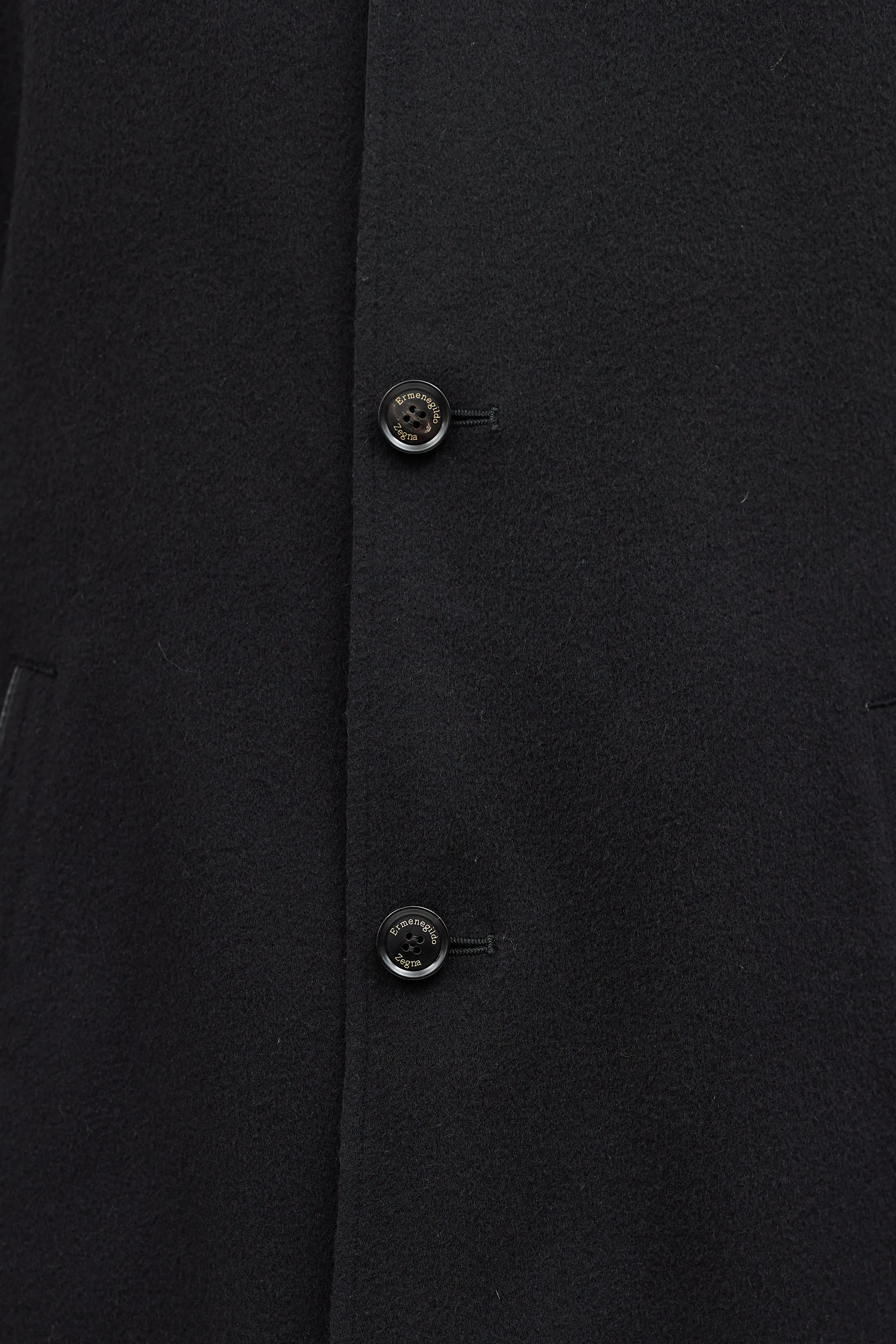 Black Wool Nylon Reversible Jacket