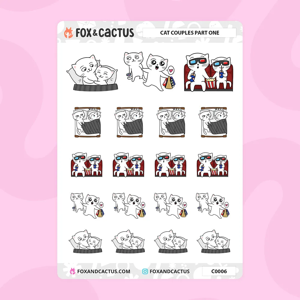 Cat Couples Part 1 Stickers