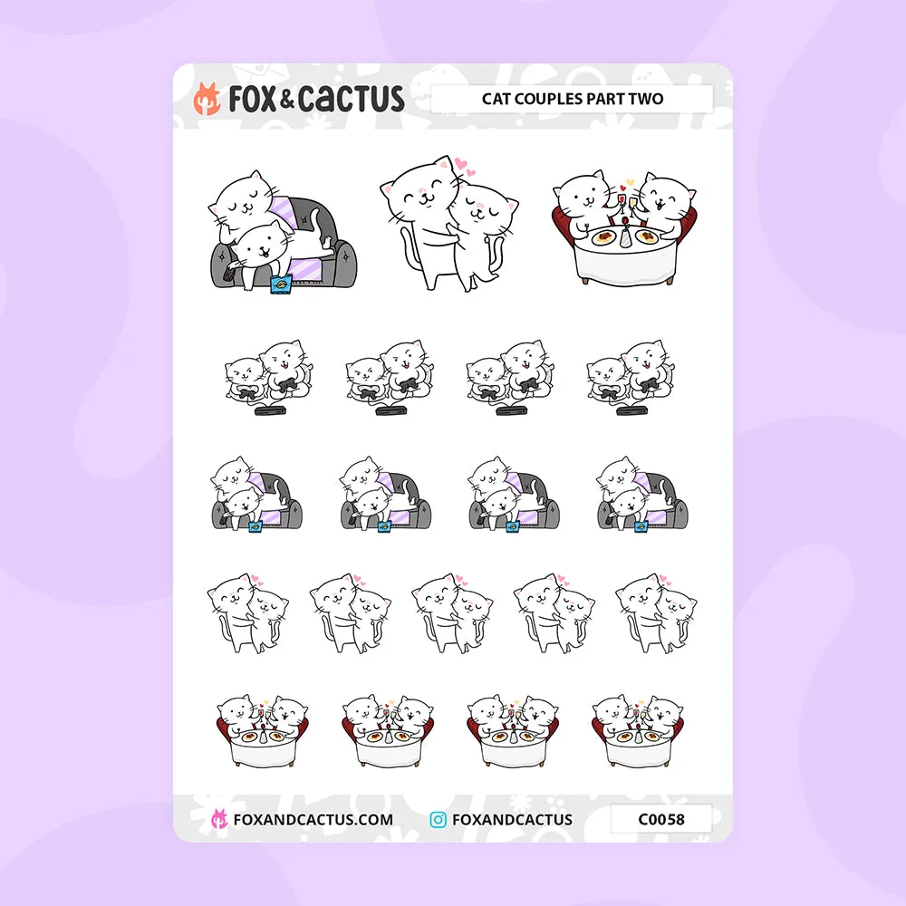 Cat Couples Part 2 Stickers