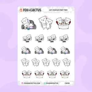 Cat Couples Part 2 Stickers