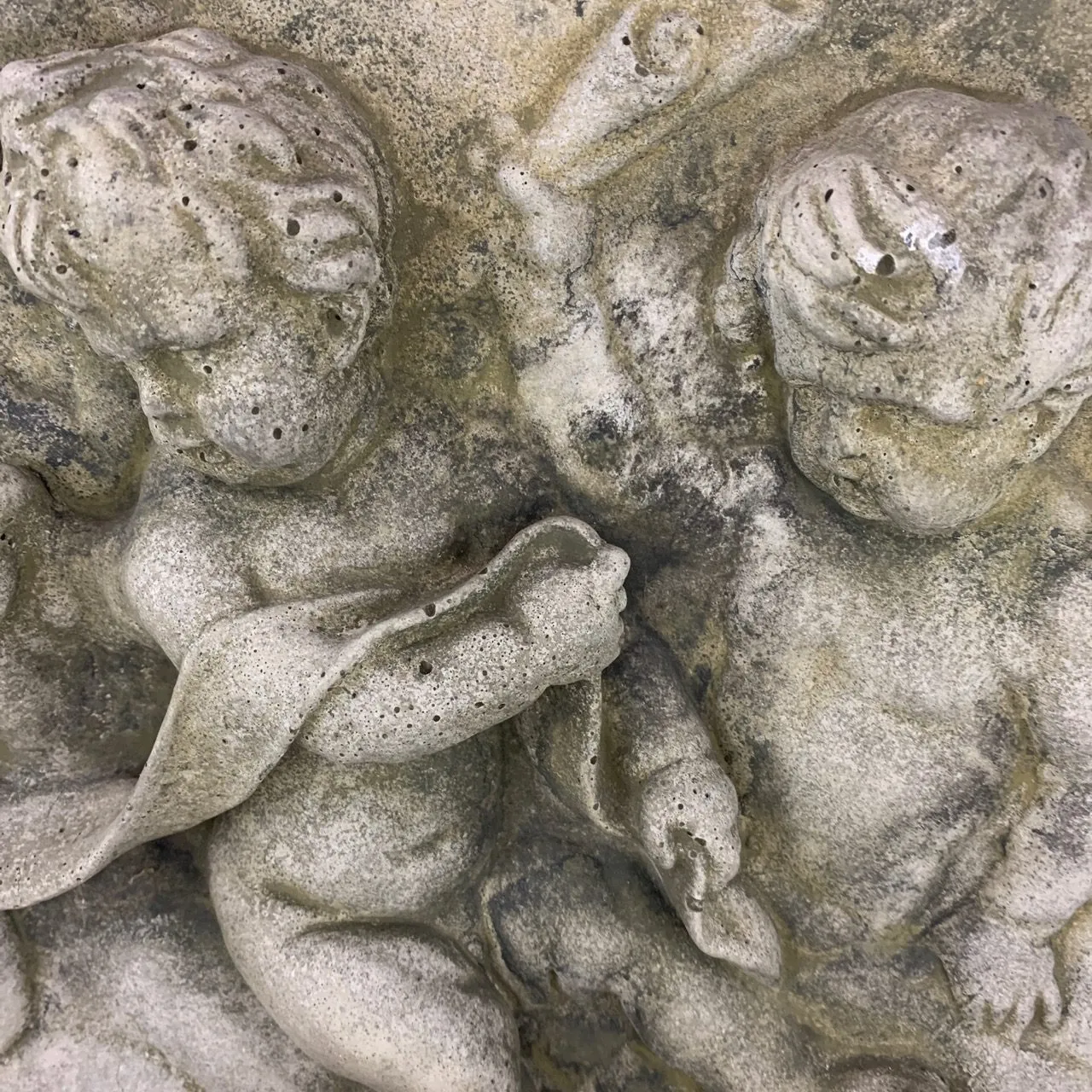 Cement Sculpture, Yard Art, Seven Cherubs