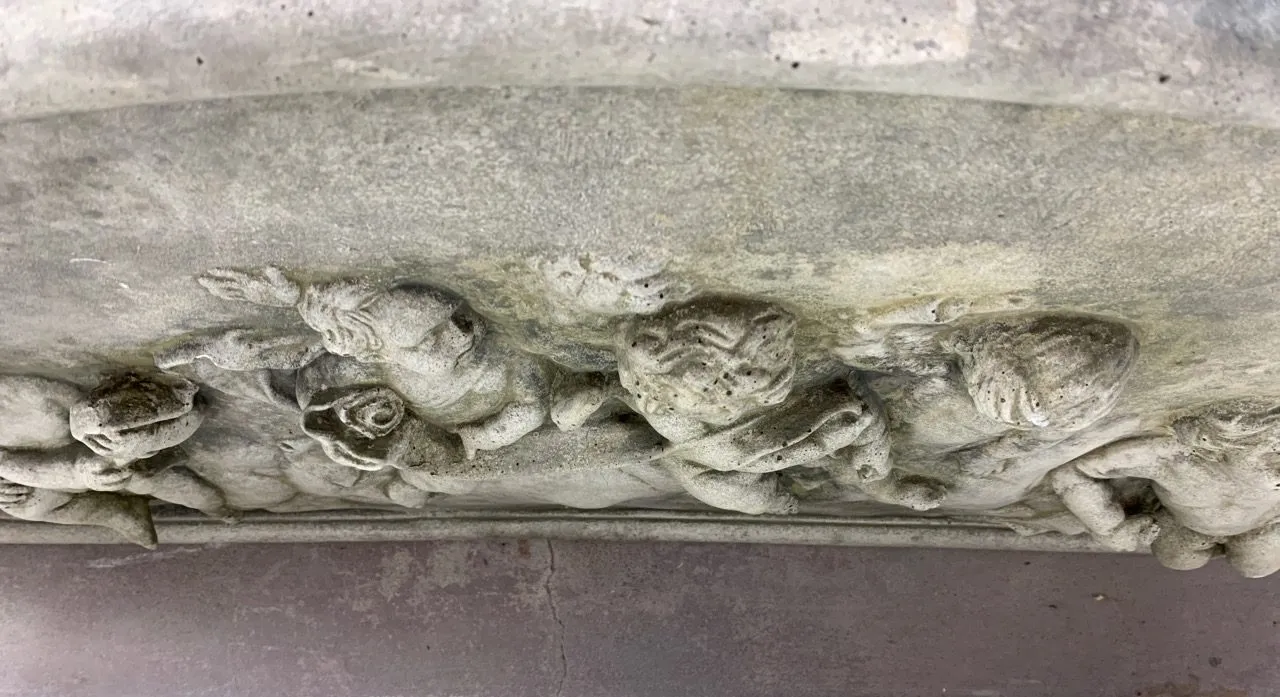 Cement Sculpture, Yard Art, Seven Cherubs