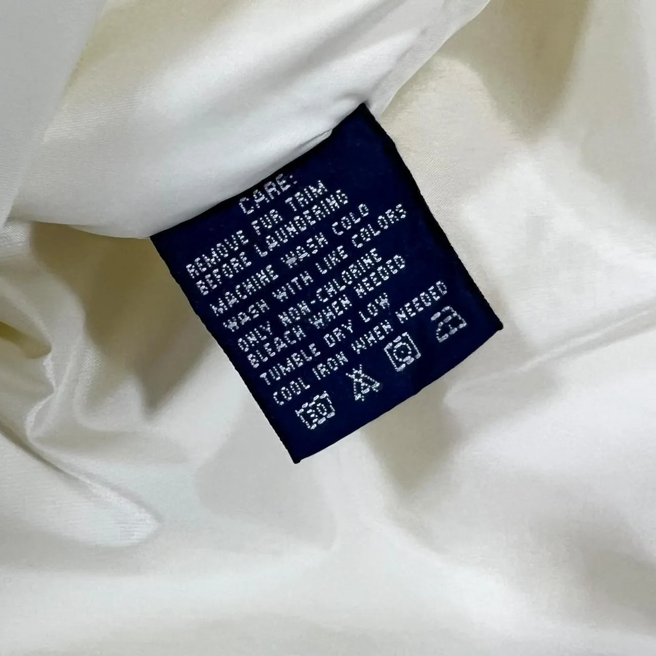 Early 00's RALPH LAUREN Classic Cream Padded Zip Ski Jacket