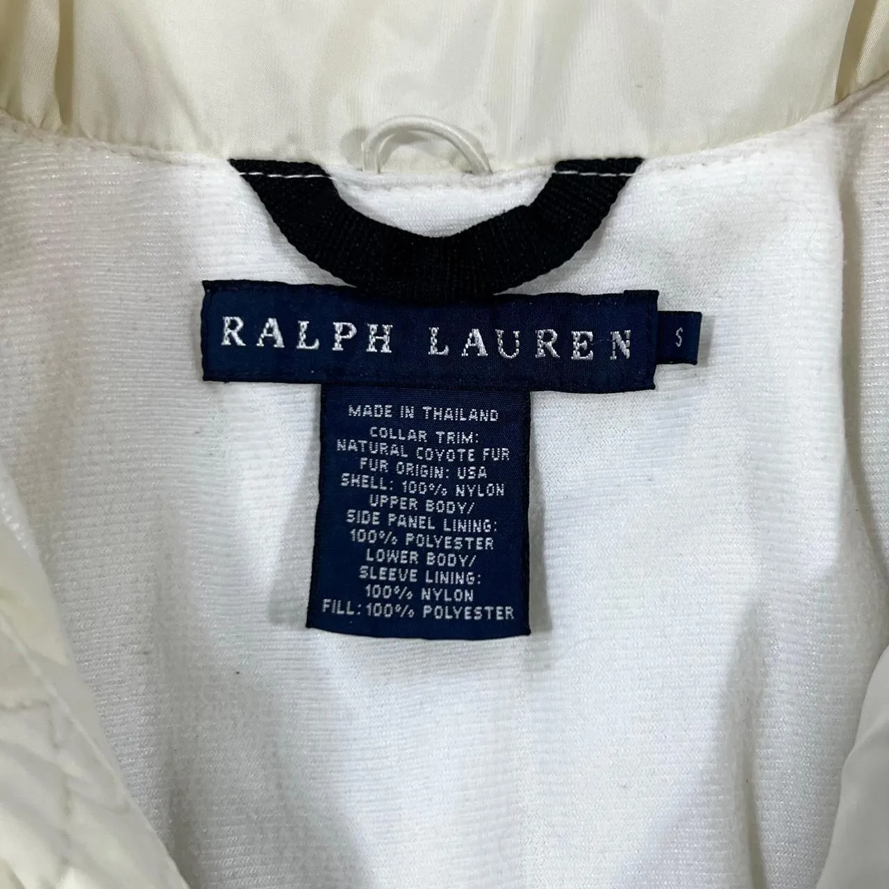 Early 00's RALPH LAUREN Classic Cream Padded Zip Ski Jacket