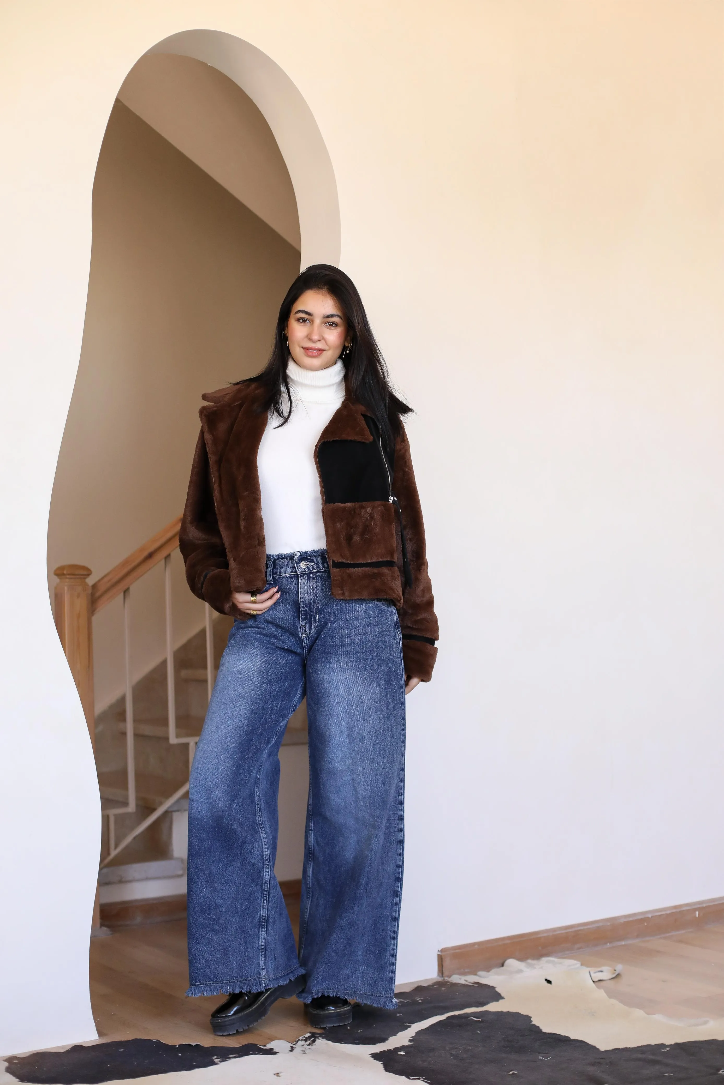 Fur padded jacket