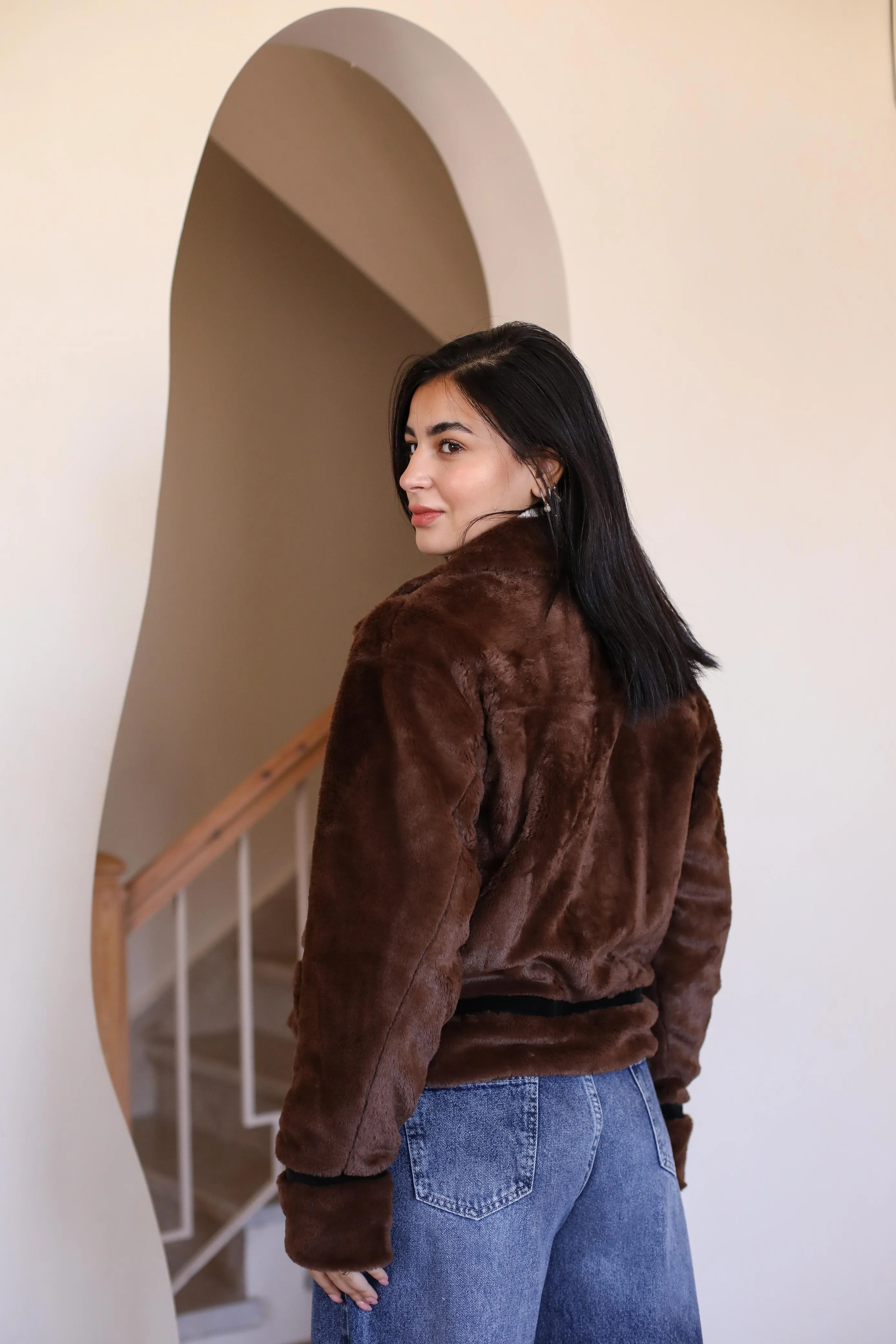 Fur padded jacket