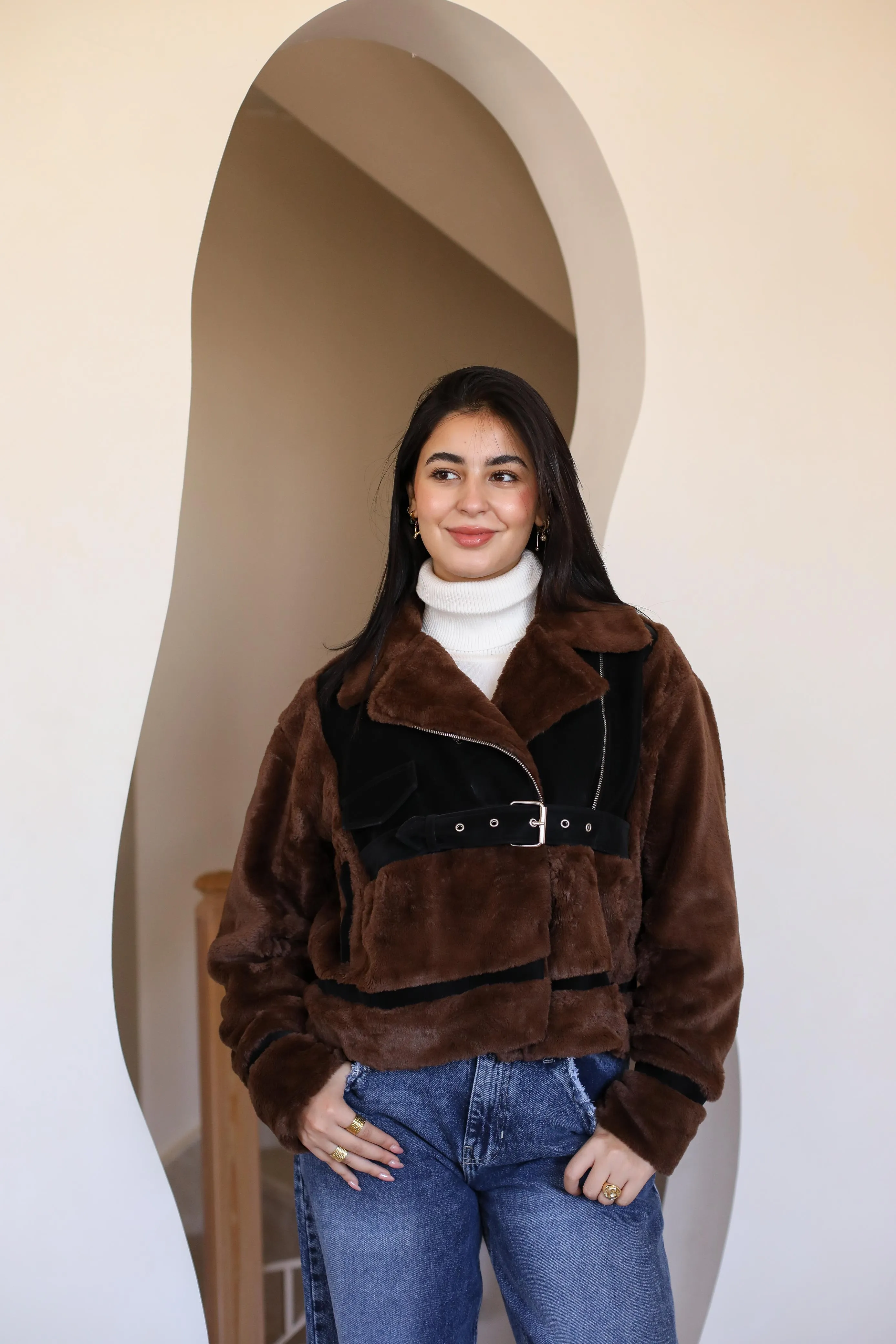 Fur padded jacket