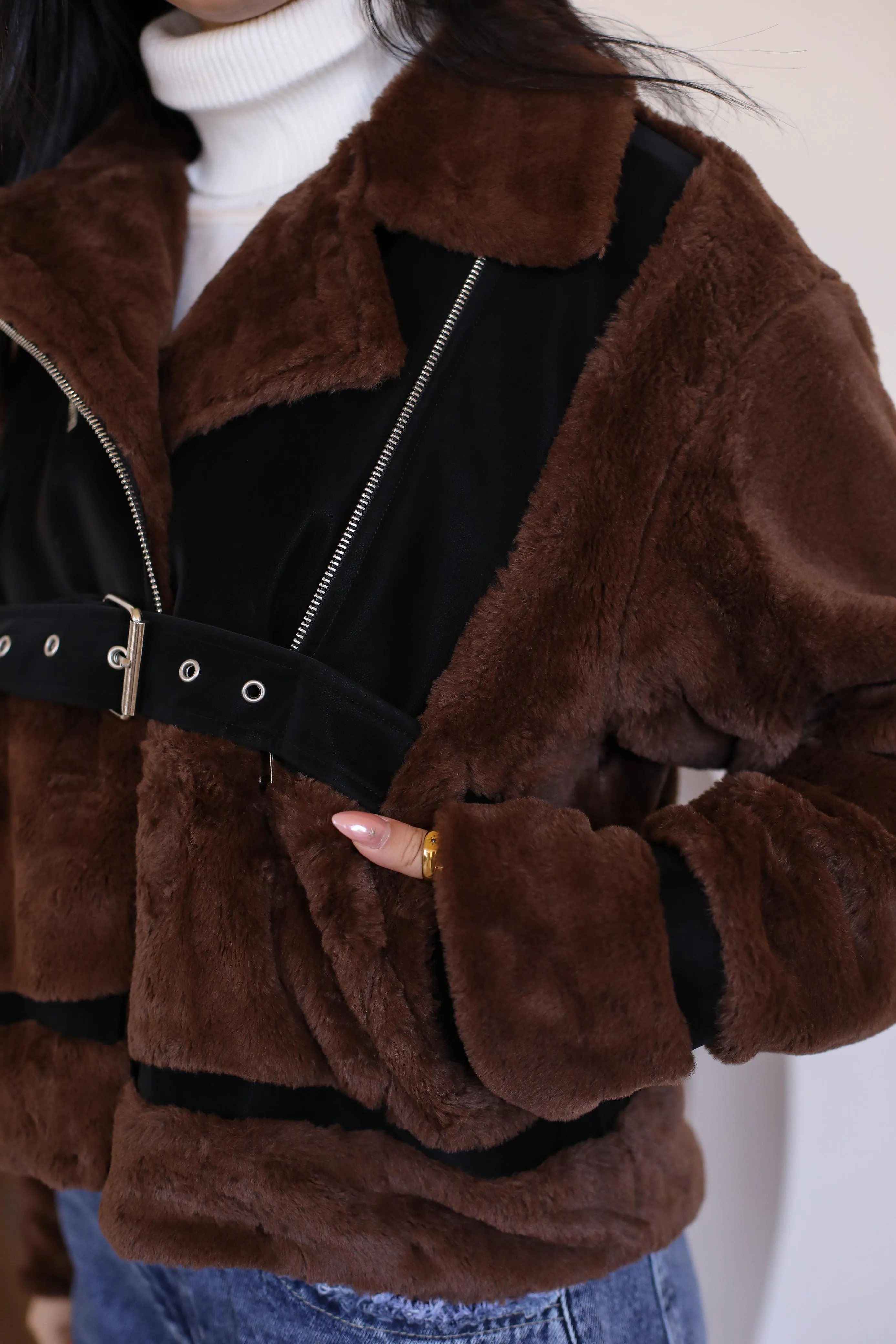 Fur padded jacket