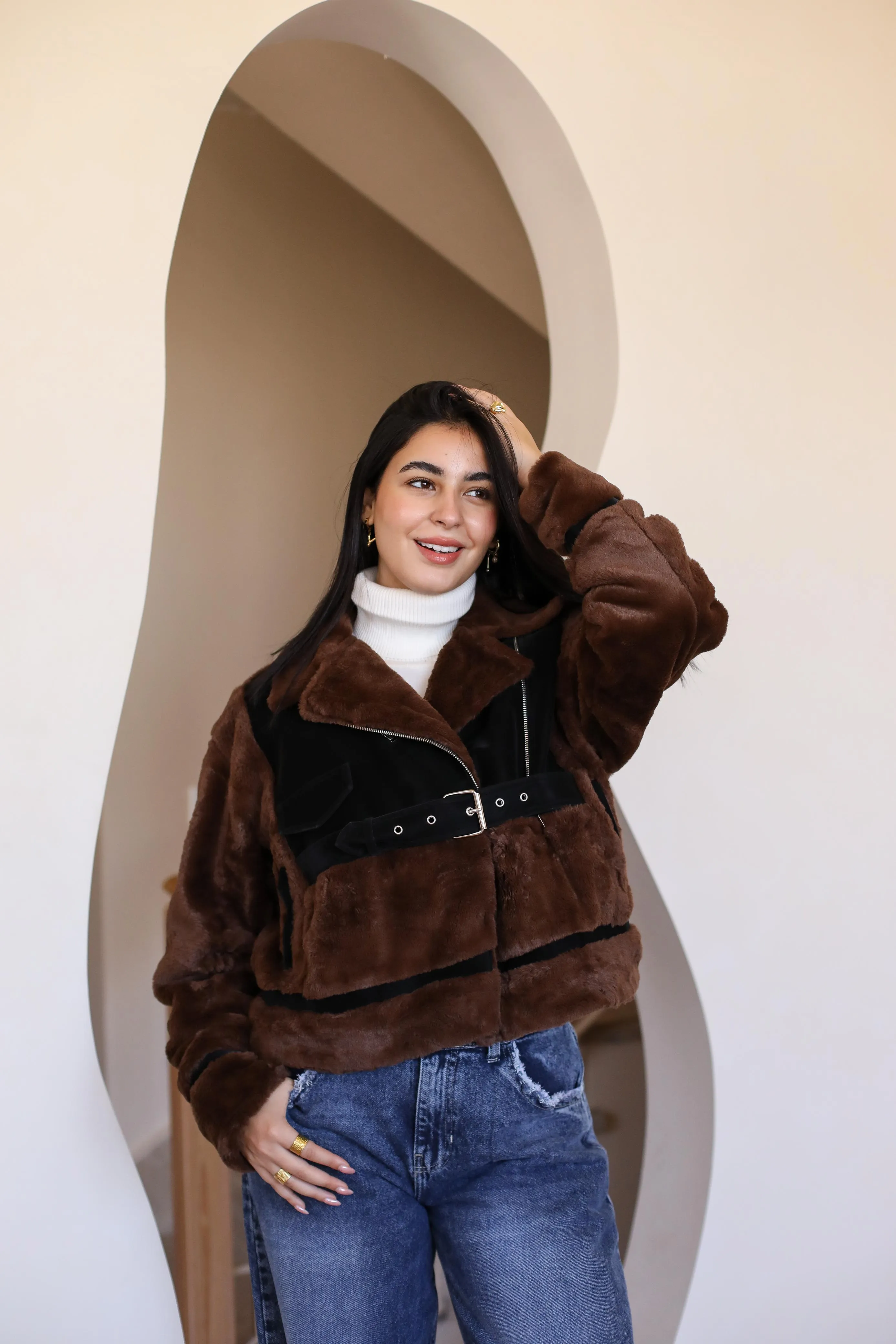 Fur padded jacket