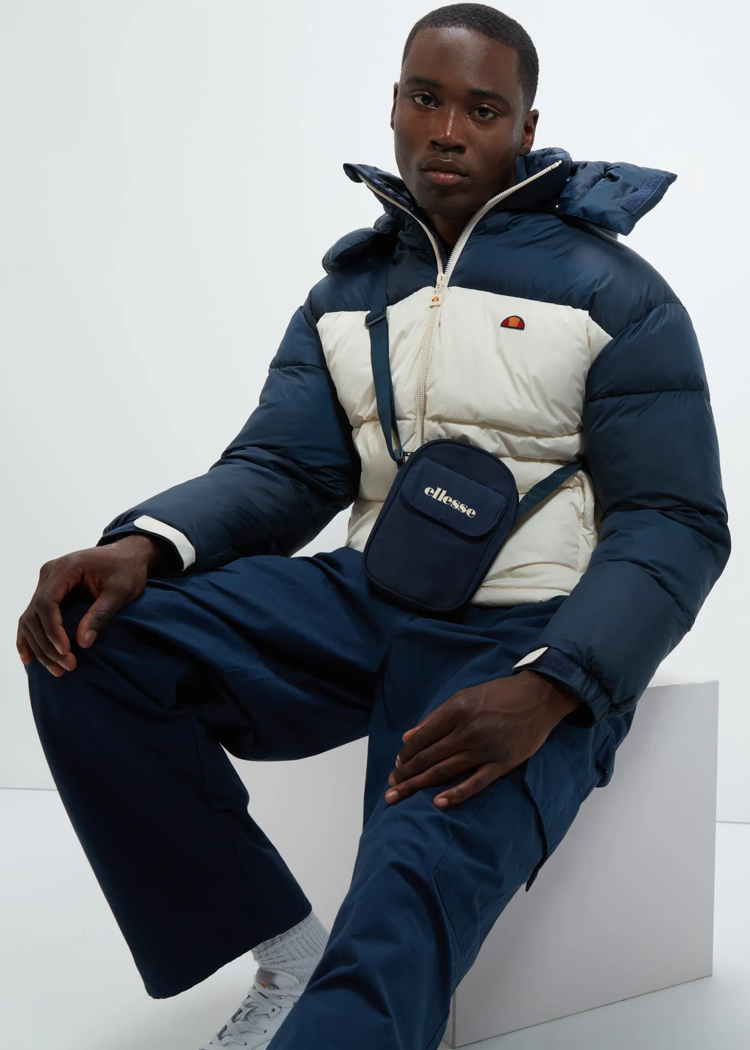 Herald padded jacket - navy off white