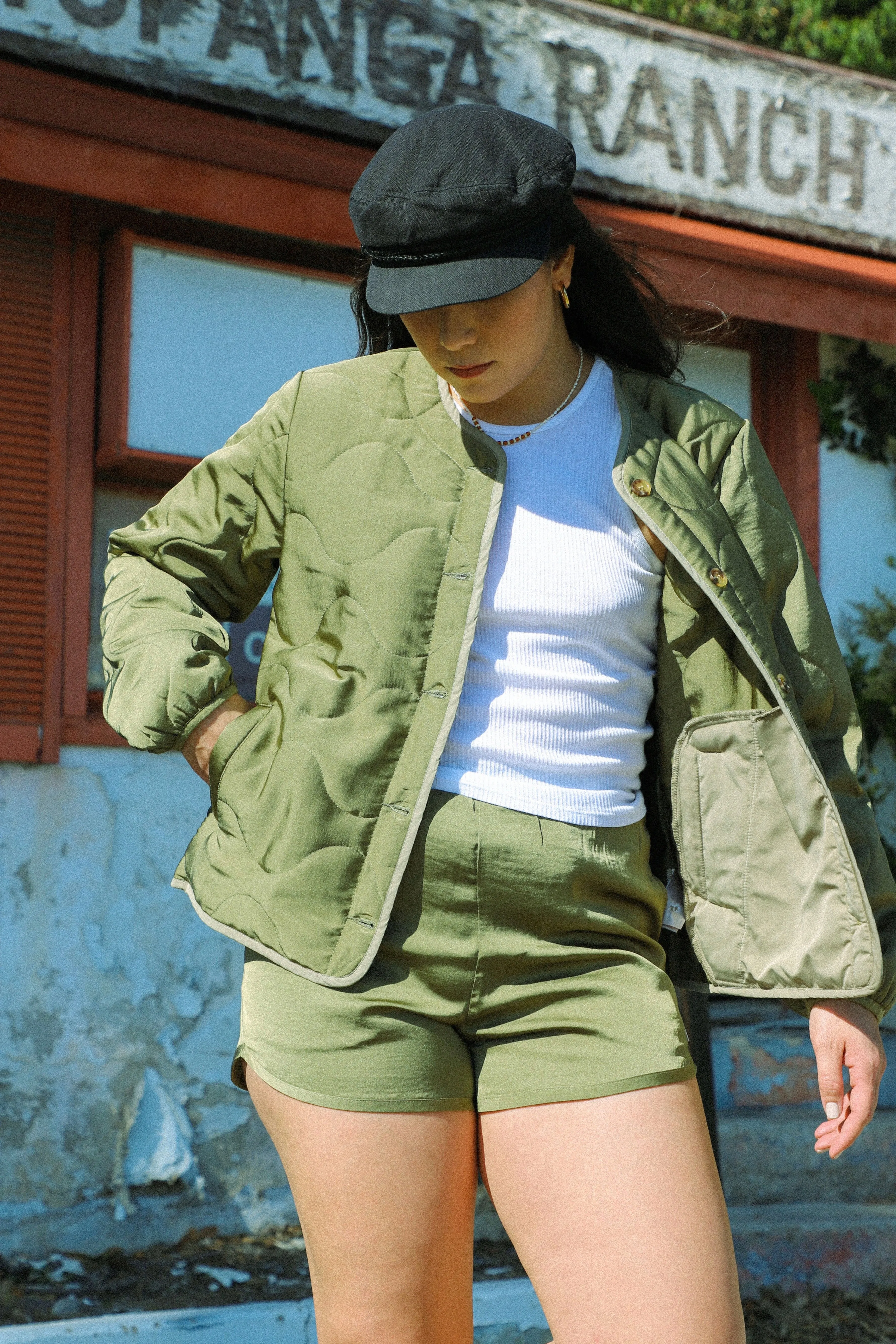 Military Olive Flight Padded Jacket