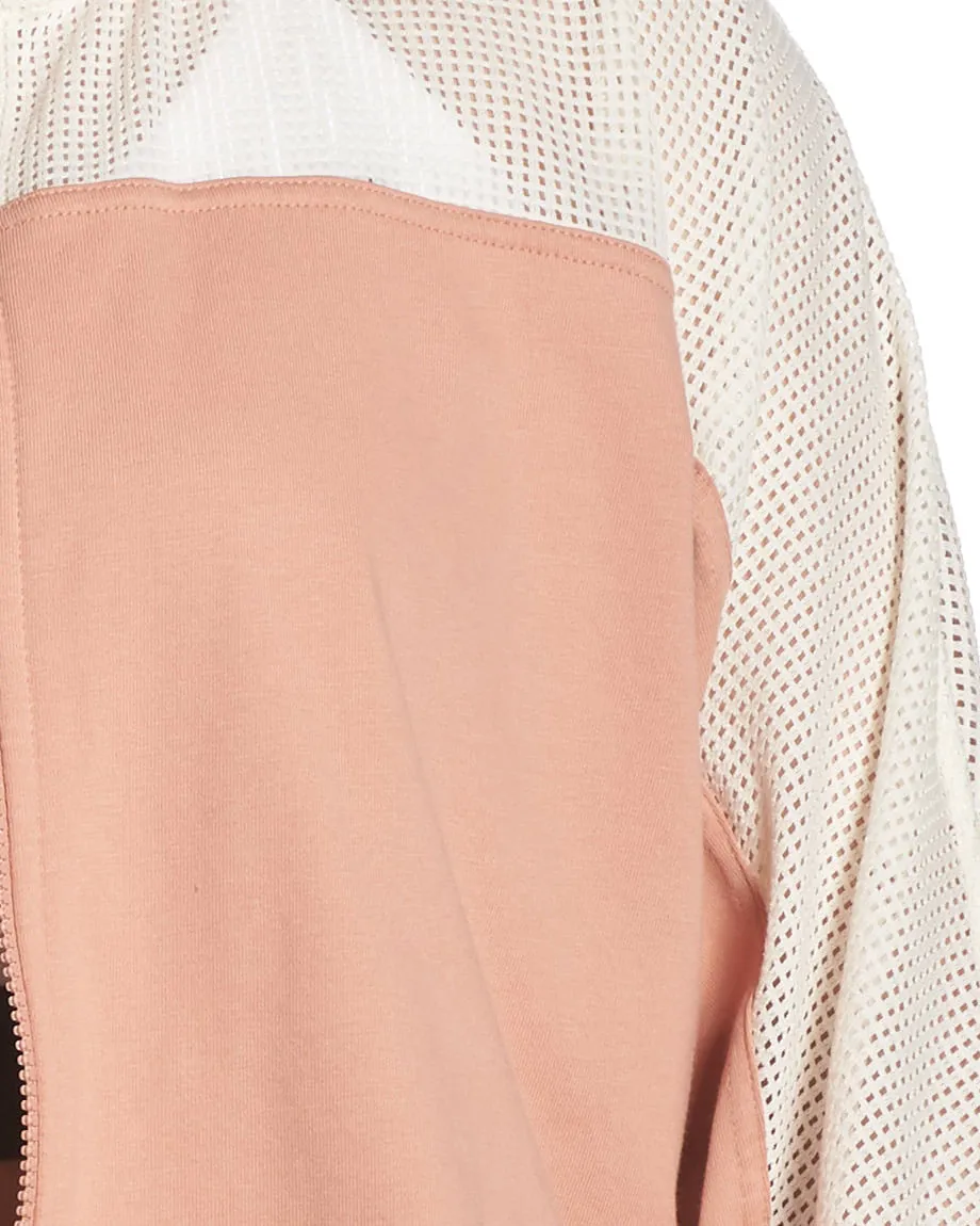 Nike Women's Plus Sportswear Mesh Jacket Pink Size 1X | Pink
