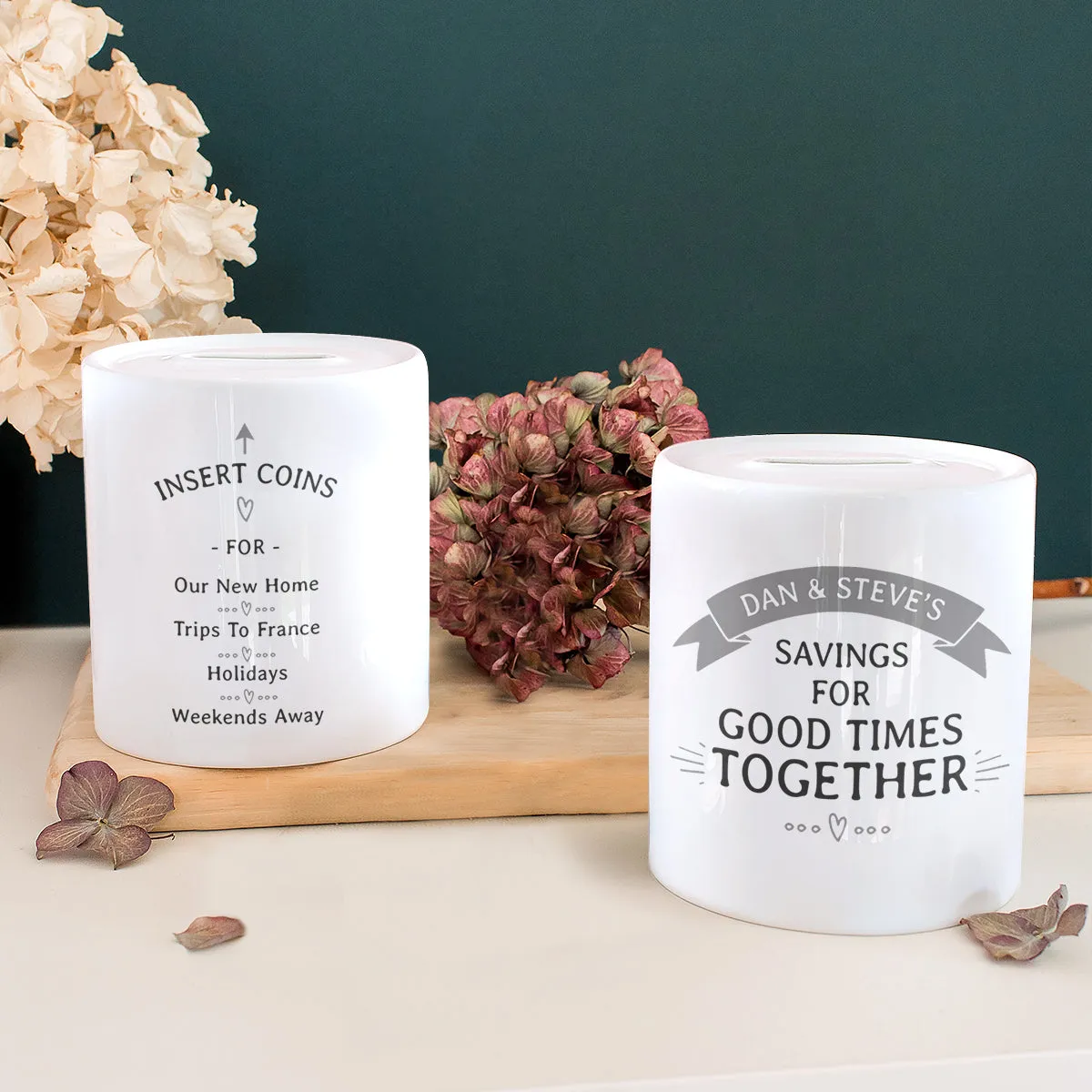 Personalised Couples 'Good Times Together' Money Box