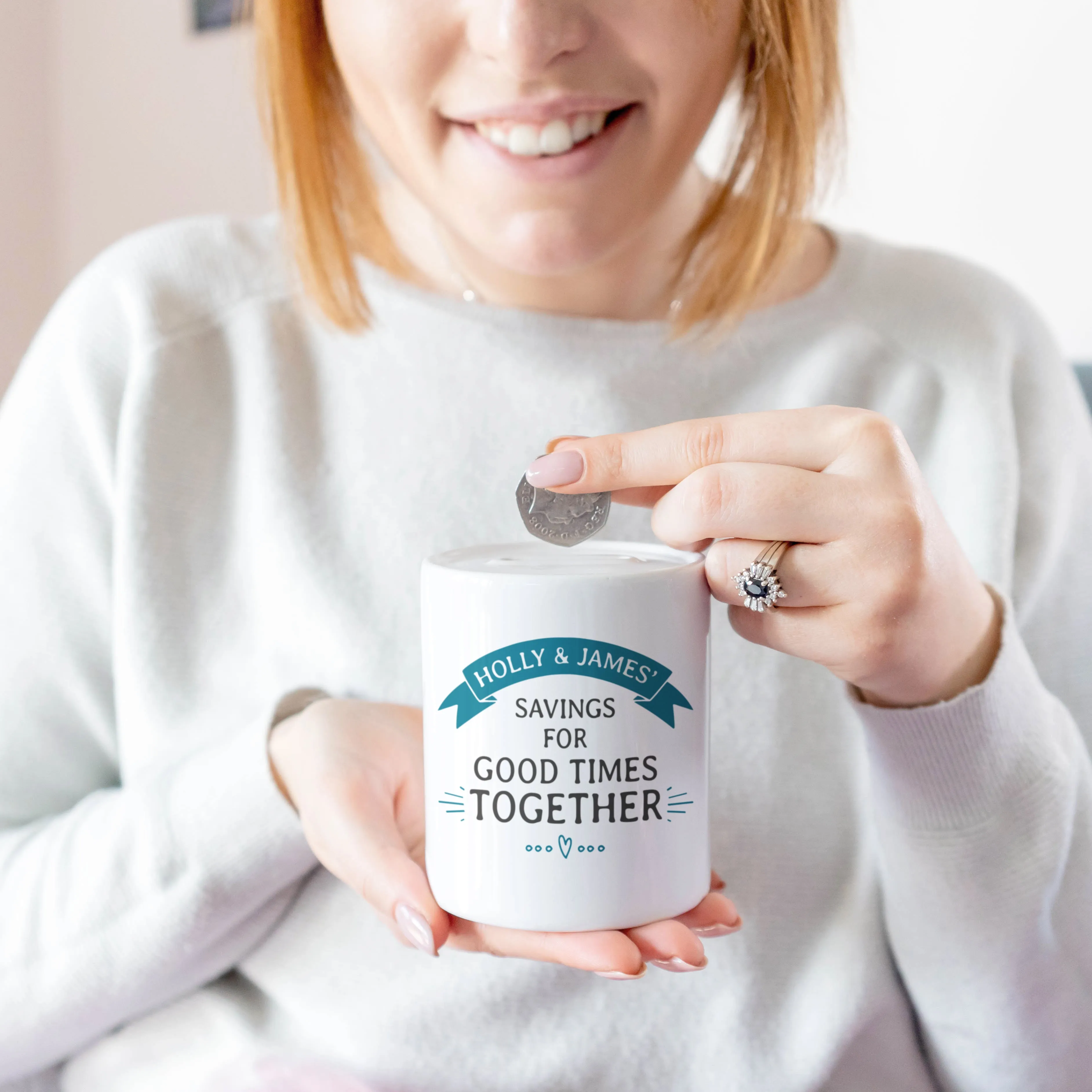 Personalised Couples 'Good Times Together' Money Box