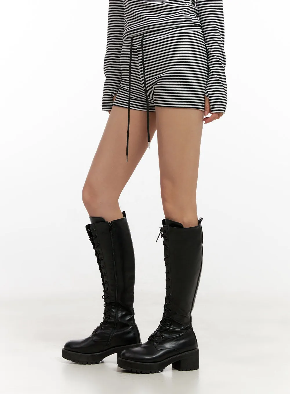 Slim-Fit Striped Shorts CN416