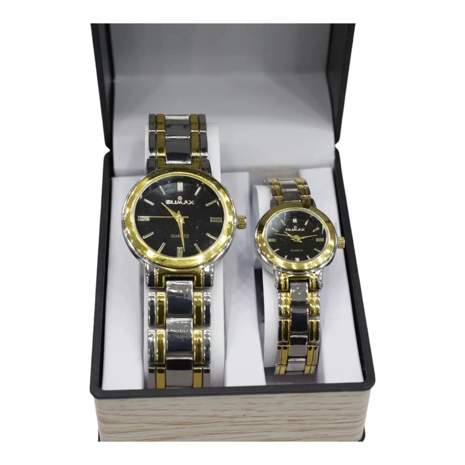 Sumax Gold Silver Couple Watch