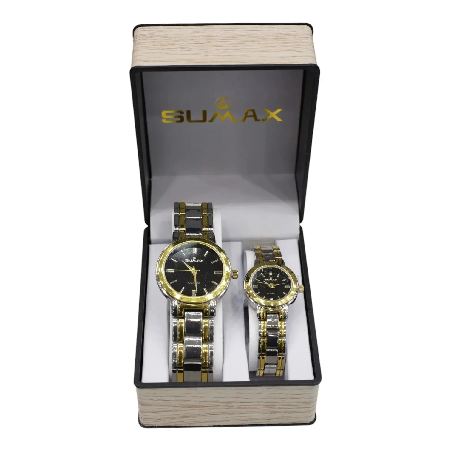 Sumax Gold Silver Couple Watch