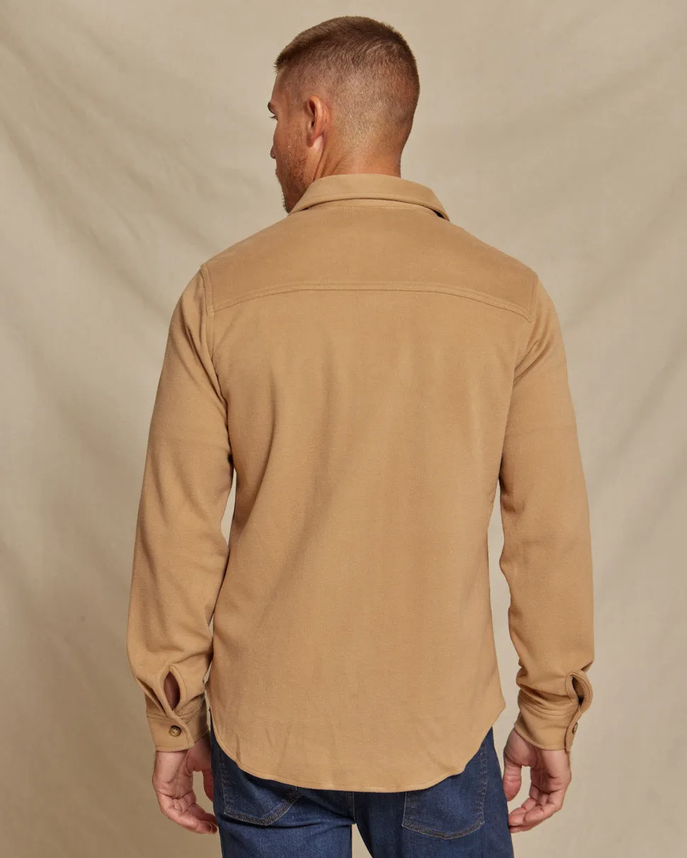 The Connor - Light Weight Wool Tech Shirt Jacket - Camel