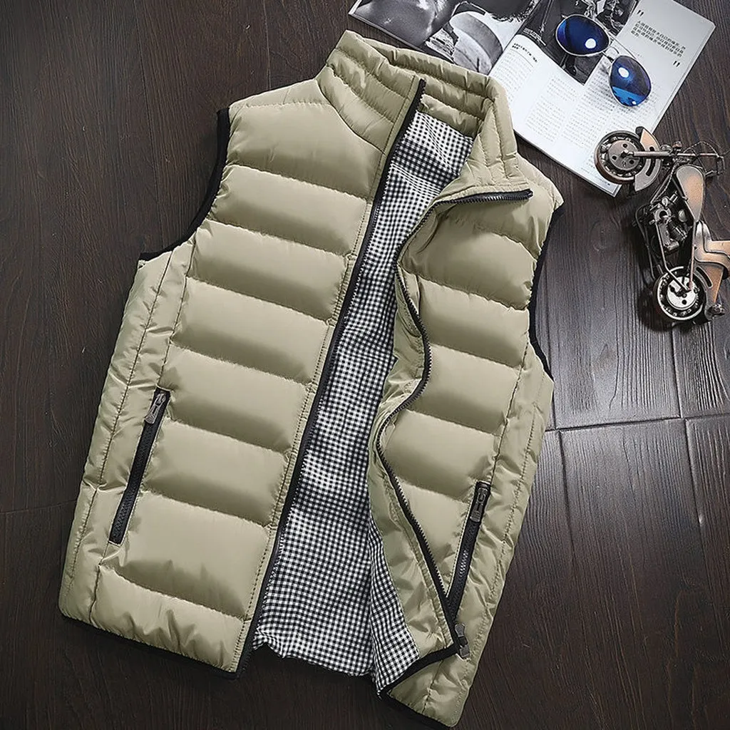 Vest Men New Stylish Autumn Vests Winter Warm Sleeveless Jacket Army Waistcoat Mens Vest Fashion Casual Coats Mens Plus Size 5XL