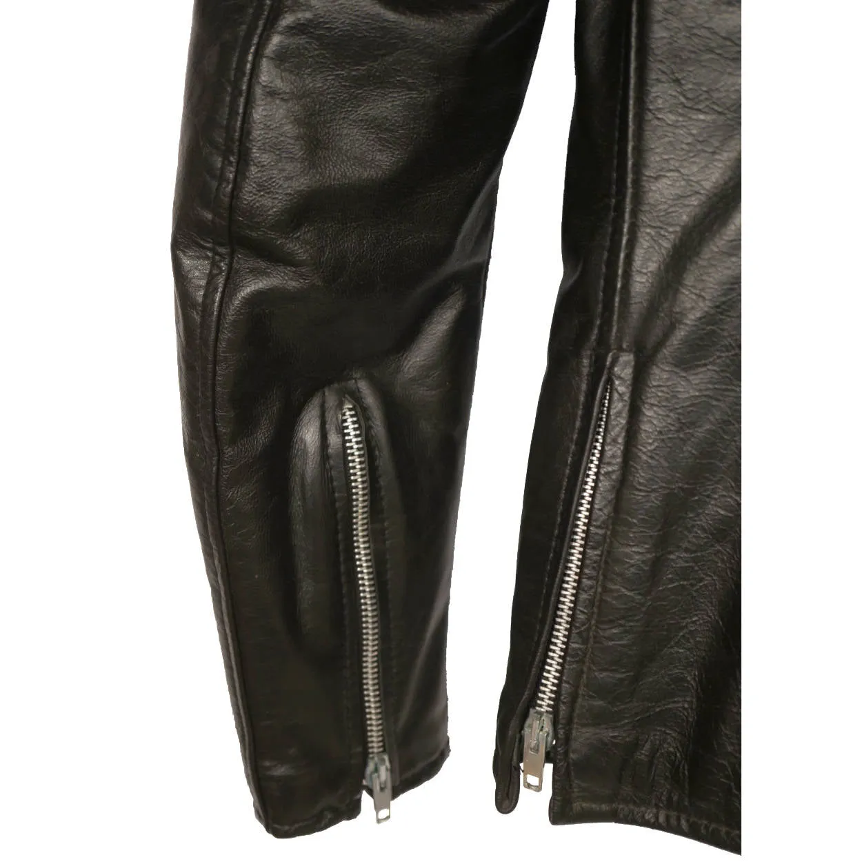 Vintage Brimaco Cafe Racer Black Leather Motorcycle Jacket 1960s Ladies Small